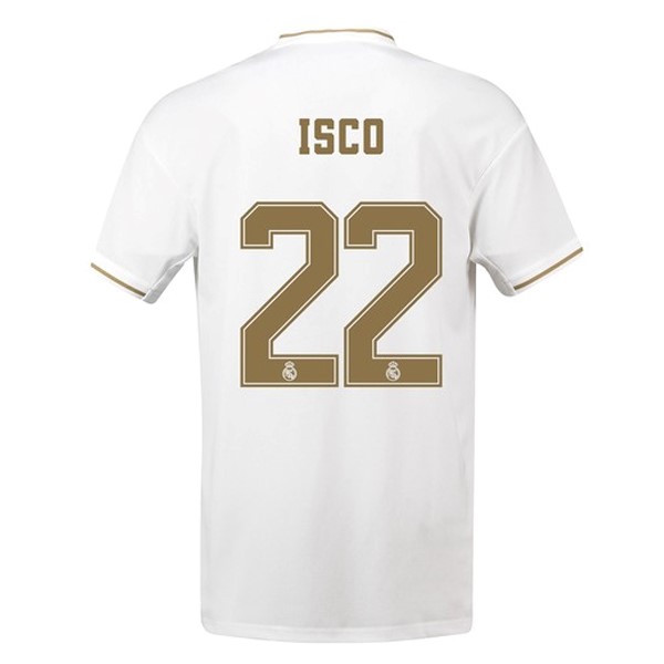 Camiseta Real Madrid NO.22 Isco 1ª 2019-2020 Blanco
